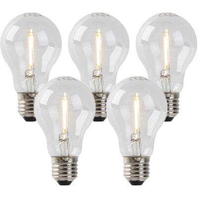 LUEDD Set of 5 E27 led Bulbs A60 1W 80LM 2200K LUEDD Set of 5 E27 led Bulbs A60 1W 80LM 2200K