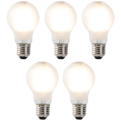 Luedd - Set of 5 E27 led Filament Bulbs A60 Frosted Glass 4W 450LM 2700K Luedd - Set of 5 E27 led Filament Bulbs A60 Frosted Glass 4W 450LM 2700K