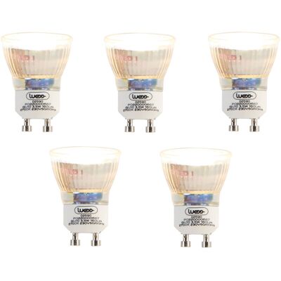 LUEDD Set of 5 GU10 led Bulbs 35mm 3.5W 180 lm 2700K LUEDD Set of 5 GU10 led Bulbs 35mm 3.5W 180 lm 2700K
