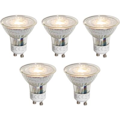 Luedd - Set of 5 GU10 50mm Dimmable led Bulbs Clear 4.5W 365 lm 2700K Luedd - Set of 5 GU10 50mm Dimmable led Bulbs Clear 4.5W 365 lm 2700K