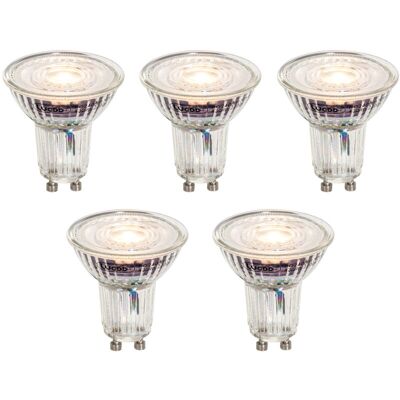 Luedd - Set of 5 GU10 50mm Dimmable led Bulbs Clear 4.9W 430 lm 2700K Luedd - Set of 5 GU10 50mm Dimmable led Bulbs Clear 4.9W 430 lm 2700K