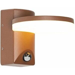 QAZQA Outdoor wall lamp rusty brown incl. led IP54 motion sensor - Esmee - Brown-Rust