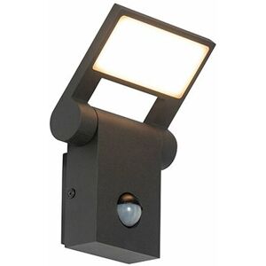 QAZQA Outdoor wall lamp gray incl. led IP54 with motion sensor - Zane - Dark Grey