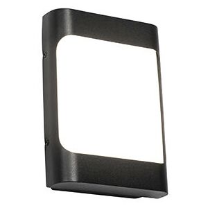 QAZQA Design outdoor wall lamp black incl. led IP44 with light-dark sensor - Khuvan - Black