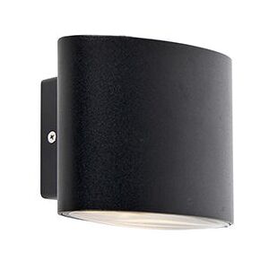 QAZQA Modern outdoor wall lamp black incl. led IP44 - Ovum - Black