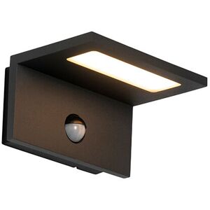 QAZQA Outdoor wall lamp gray incl. LED IP54 motion sensor - Harvey - Dark Grey