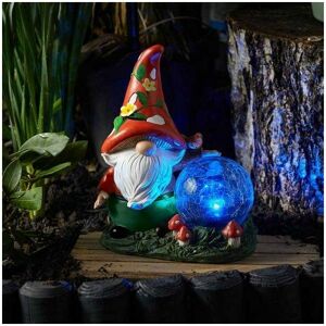 SMART SOLAR Solar Garden Ornament Woodland Wizard Colour Changing led Light Up Ball