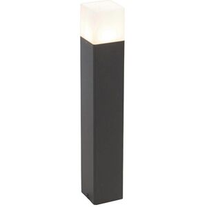 QAZQA Standing outdoor lamp black with opal white shade 50 cm - Denmark - White