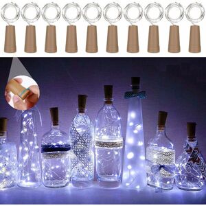 Groofoo - 10 Bottle String Lights, Battery Powered, Decorative Copper Wire Bottle Lights for DIY/Bar/Guingette/Wedding/Christmas/Party (200cm 20LED
