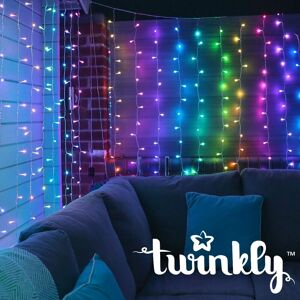 Twinkly - 1.4m x 2.1m Smart App Controlled Gen ii Christmas Curtain Lights, Special Edition, Outdoor Home Indoor - Multi Colour