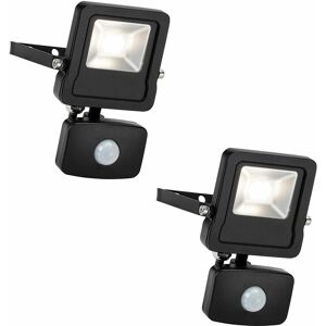 Loops - 2 pack Outdoor IP65 Automatic Floodlight - 10W Cool White led - pir Sensor