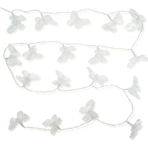 Valuelights - 20 x Solar String Fairy Lights Garden Outdoor Patio Party Lighting Warm White - Clear Butterflies