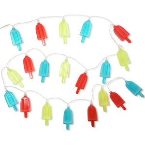 Valuelights - 20 x Solar String Fairy Lights Garden Outdoor Patio Party Lighting Warm White - Multicoloured Ice Lollies