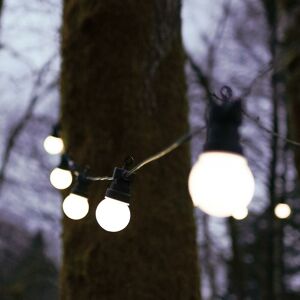 CONNECTGO 5m Plug In Outdoor White led Festoon String Light Garden Decoration