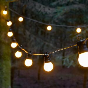 CONNECTGO 5m Plug In Outdoor White led Festoon String Light Garden Decoration