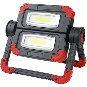 Groofoo - 2x10W Led Floodlight Rechargeable Foldable Spotlight Construction Site Work Light Portable led Battery for Camping, Construction Site,