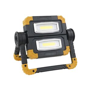 Groofoo - 2x10W Led Floodlight Rechargeable Foldable Spotlight Construction Site Work Light Portable led Battery for Camping, Construction Site,