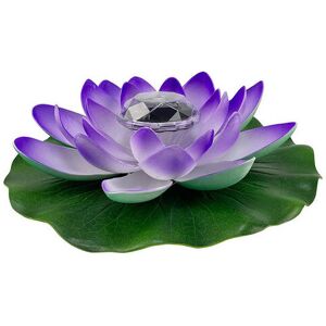 Neige - 28CM Solar Floating Lotus Lamp Garden Water Pond Decoration (blue) 1 Piece