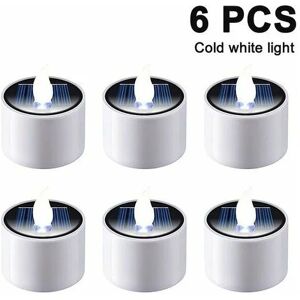 NEIGE 6 Pcs Solar Lantern Tealights Rechargeable Flickering Electronic Solar Led Lamp Night Light Solar Powered Candle Flameless For Outdoor Cool style