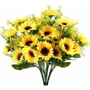 4pcs Artificial Sunflowers Artificial Flowers Outdoor Artificial Flowers Fake Flower Decoration for Wedding Home Balcony Bedroom Denuotop