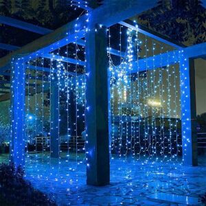 Hoopzi - 600 led String Lights Curtain, 6m3m Light Curtain, 8 Lighting Modes Waterproof IP44 Outdoor and Indoor, Window Decoration Christmas Wedding