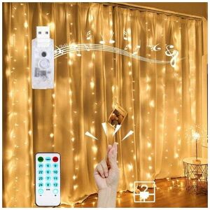 LUNE 9.8ft Dimmable, Connectable, usb Powered Hanging Window Curtains