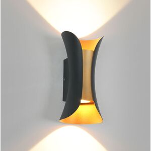 Comely - Led Wall Led 10W, Modern design, IP65 interior & exterior, metal, warm white 3000k ideal for bedroom, living room, garden