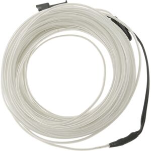 Cable 3.2mm white electroluminescent 5m coiled cable with battery - Bematik