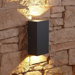 Biard - Matte Black Square Cube led Indoor Outdoor Wall Wash Up Down Light IP54 - Black