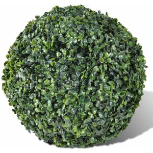 Berkfield Home - Boxwood Ball Artificial Leaf Topiary Ball 35 cm Solar led String 2 pcs