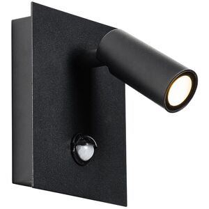 QAZQA Outdoor wall lamp black incl. led IP54 motion sensor - Simon - Black