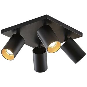 Arcchio - Ceiling Light Brinja (modern) in Black made of Metal for e.g. Hallway (4 light sources, GU10) from black