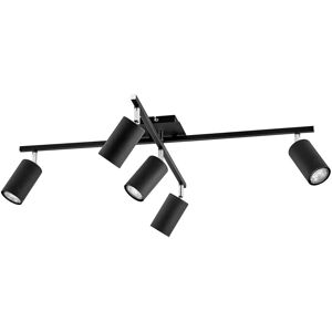 Ceiling Light Joffrey dimmable (modern) in Black made of Aluminium for e.g. Living Room & Dining Room (5 light sources, GU10) from Lindby black