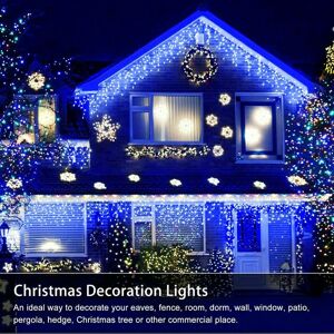 Hoopzi - Christmas Light Curtain Garlands, 50.7m 216 LEDs Christmas Light Curtain Modes & Waterproof IP44, Window Decoration, Christmas, Wedding,