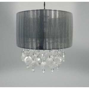 Elliana Light Fitting Modern Jewelled Decoration Grey - Grey - Country Club