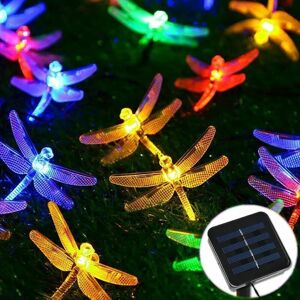 Solar Dragonfly 5M 20 led Fairy Light Garden Outdoor Outdoor Lighting Party Color - Denuotop