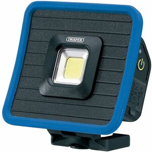 Draper Cob led Rechargeable Mini Flood Light and Power Bank with Magnetic Base and Hanging Hook, 10W, 1000 Lumens, Blue, usb-c Cable Supplied (88595)