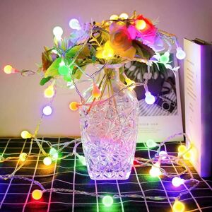 HOOPZI Earth string lights power supply, 10M 100 led color outdoor fairy light plug-in, waterproof Christmas lights, 8 modes, used for Christmas tree,