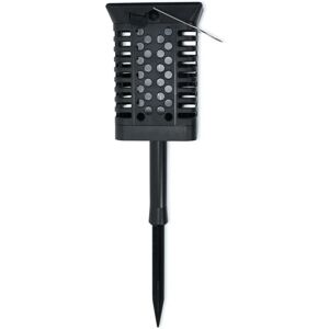 Valuelights - Flame Effect Black Solar Lantern / Stake Spike Light Garden Patio Path Lighting