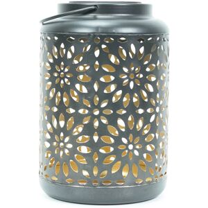 Valuelights - Floral Moroccan Inspired Lantern Solar Powered Outdoor Garden Decor Light IP44