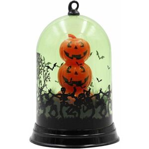 LANGRAY Halloween Pumpkin Lamp, Desktop Transparent Witch Cat Pumpkin Light Halloween Decoration Lights Home Bar Party Ornaments(size:E)