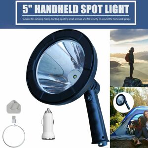 Briefness - Handheld led Spotlight 5 Inch 2500lm for Hunting Camping Outdoor Rechargeable Portable Super Bright 800m Light Distance Built-in Battery