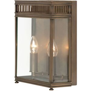 Elstead - Holborn - 2 Light Outdoor Medium Wall Half Lantern Light Dark Bronze IP44, E14