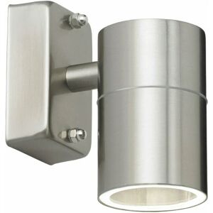 Loops - IP44 Outdoor Accent Wall Lamp GU10 Stainless Steel Porch Garden Down Light