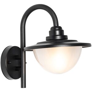 QAZQA Classic outdoor wall lantern black IP44 - Bruges - Black