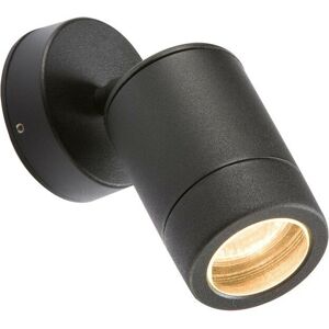 Knightsbridge - Adjustable Aluminium Powder-Coated Black Wall Light, 230V IP65 GU10 35W