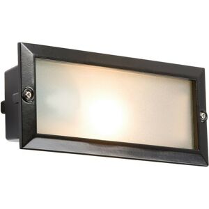 Knightsbridge - Bricklight with Plain and Louvred Black Cover, IP44, E27