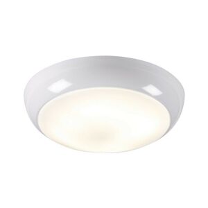 Knightsbridge - Emergency Bulkhead with Opal Diffuser and White Base, IP44 28W