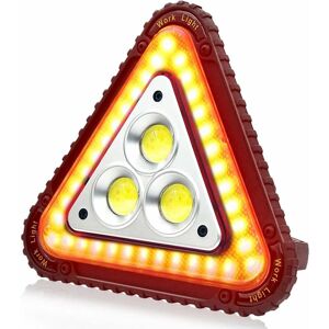 Langray - Portable led Signaling Triangle, Portable led Work Light, usb Rechargeable, Triangle 4 Modes cob Floodlight Car Repair 30W Flood Light