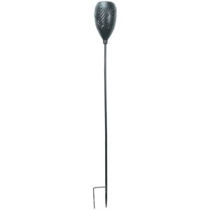 Valuelights - Large Tiki Lantern Stake Light Solar Spike Lighting Black Garden Path Décor IP44